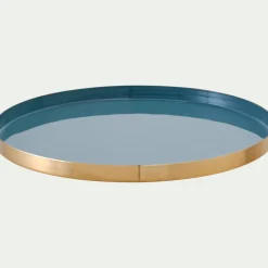 Décoration À Poser*alinea Plateau rond en fer D29,5cm - Bleu