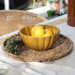 Décoration À Poser*alinea Plateau rond en jonc de mer D38cm - Naturel