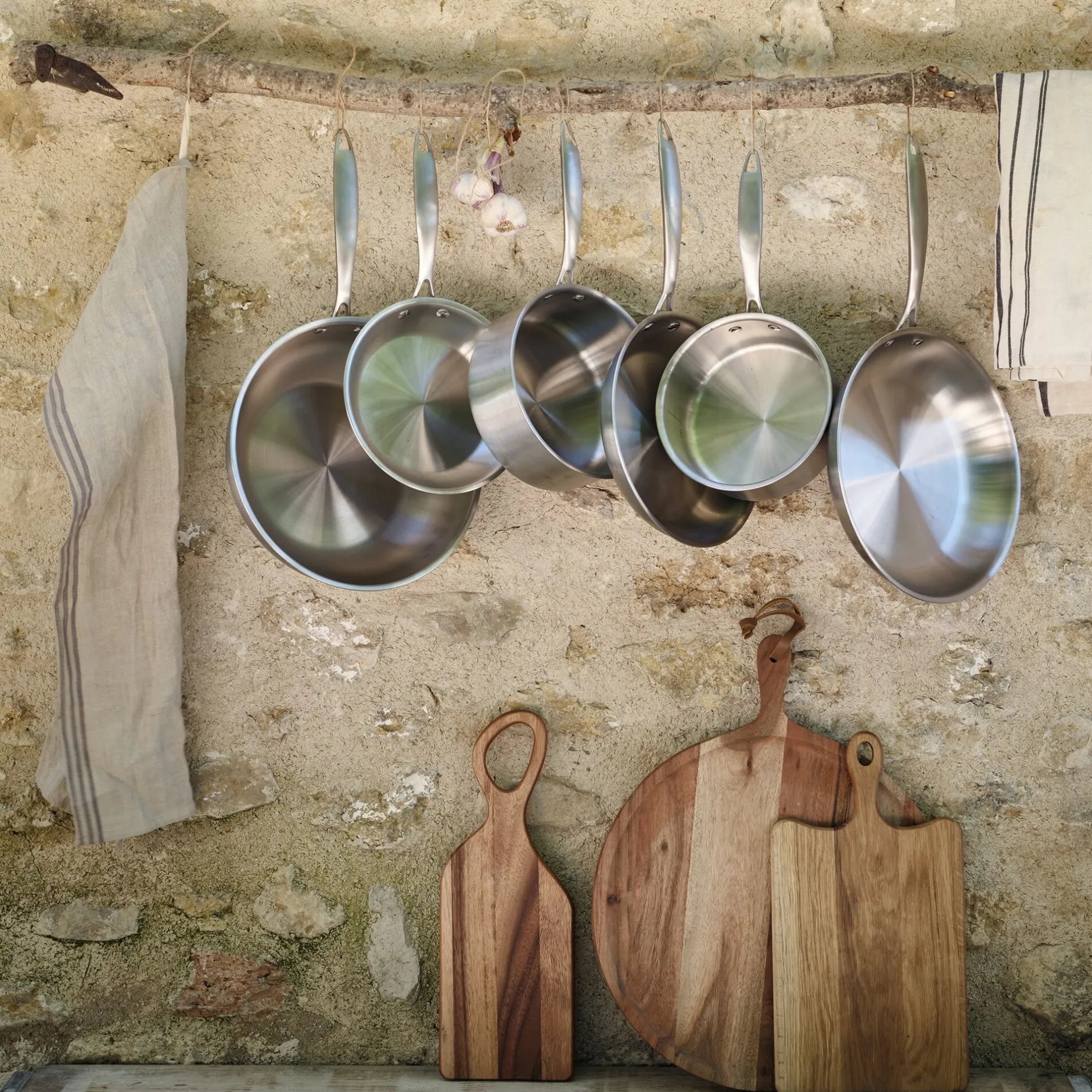 Casserole, Poêle Et Sauteuse*alinea Poêle en inox D24cm - métallisé Argenté