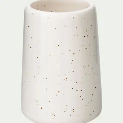 Accessoire De Salle De Bain*alinea Porte brosse à dent en céramique mouchetée - ventoux Blanc