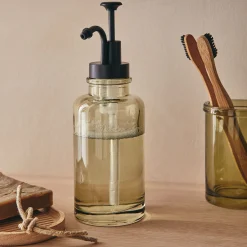 Accessoire De Salle De Bain*alinea Porte brosse à dent en verre - garrigue Vert