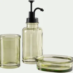 Accessoire De Salle De Bain*alinea Porte brosse à dent en verre - garrigue Vert