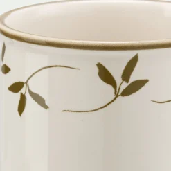 Accessoire De Salle De Bain*alinea Porte brosse à dents en grès - Blanc