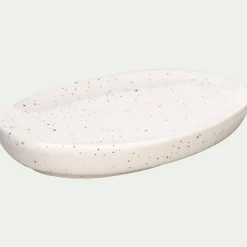 Accessoire De Salle De Bain*alinea Porte savon en céramique mouchetée - ventoux Blanc