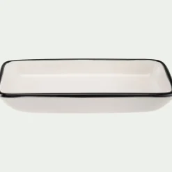 Accessoire De Salle De Bain*alinea Porte savon rectangle en grès - L23cm Blanc