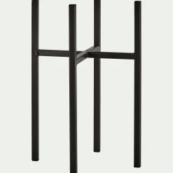 Pot De Fleur*alinea Porte-plante en métal H35xD20,5cm Noir
