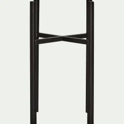 Pot De Fleur*alinea Porte-plante en métal H35xD20,5cm Noir