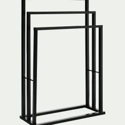 Porte-Serviette|Accessoire De Salle De Bain*alinea Porte-serviette triple en bambou H85cm - Noir