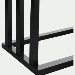 Porte-Serviette|Accessoire De Salle De Bain*alinea Porte-serviette triple en bambou H85cm - Noir