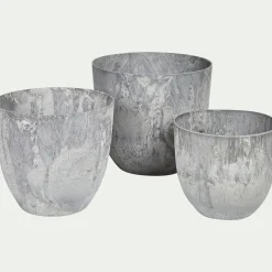 Pot De Fleur*alinea Pot à réserve d'eau H33cm - Gris