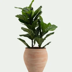 Pot De Fleur*alinea Pot texturé en terre cuite D31,5cm - terracotta Naturel