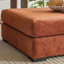 Pouf & Repose-Pieds*alinea Pouf carré en tissu Genesis - brun rustrel Marron
