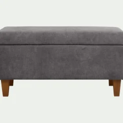 Pouf & Repose-Pieds*alinea Pouf en tissu avec coffre - restanque Gris