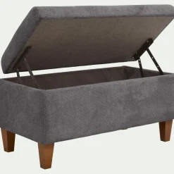 Pouf & Repose-Pieds*alinea Pouf en tissu avec coffre - restanque Gris