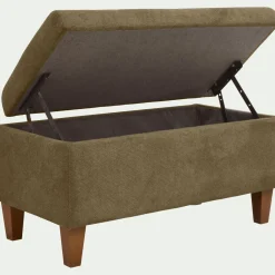 Pouf & Repose-Pieds*alinea Pouf en tissu avec coffre - cèdre Vert