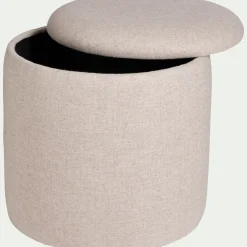 Pouf & Repose-Pieds*alinea Pouf en tissu avec coffre de rangement - roucas H43cm Beige