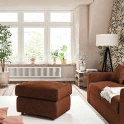 Pouf & Repose-Pieds*alinea Pouf en tissu chenille - Brun rustrel