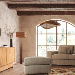 Pouf & Repose-Pieds*alinea Pouf en tissu chenille - roucas Beige