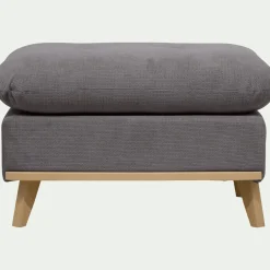Pouf & Repose-Pieds*alinea Pouf en tissu crown - Gris restanque