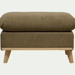 Pouf & Repose-Pieds*alinea Pouf en tissu crown - Vert cèdre