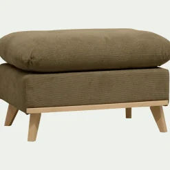 Pouf & Repose-Pieds*alinea Pouf en tissu crown - Vert cèdre