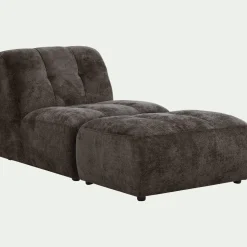 Pouf & Repose-Pieds*alinea Pouf en tissu Eden - Marron