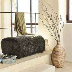 Pouf & Repose-Pieds*alinea Pouf en tissu Eden - cèdre Vert