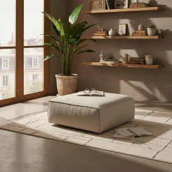 Pouf & Repose-Pieds*alinea Pouf en tissu genesis - Beige