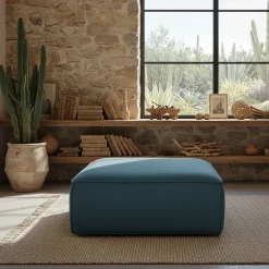 Pouf & Repose-Pieds*alinea Pouf en tissu genesis - beige roucas Bleu