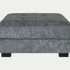 Pouf & Repose-Pieds*alinea Pouf en tissu Genesis - Gris ardoise