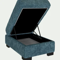 Pouf & Repose-Pieds*alinea Pouf en tissu Genesis avec coffre - figuerolles Bleu