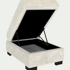 Pouf & Repose-Pieds*alinea Pouf en tissu Genesis avec coffre - ventoux Blanc