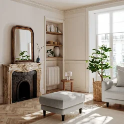 Pouf & Repose-Pieds*alinea Pouf en tissu joint - borie Gris