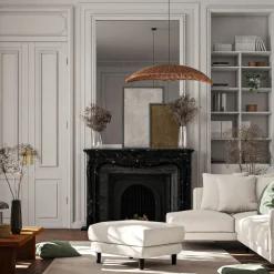 Pouf & Repose-Pieds*alinea Pouf en tissu monclar - Beige roucas