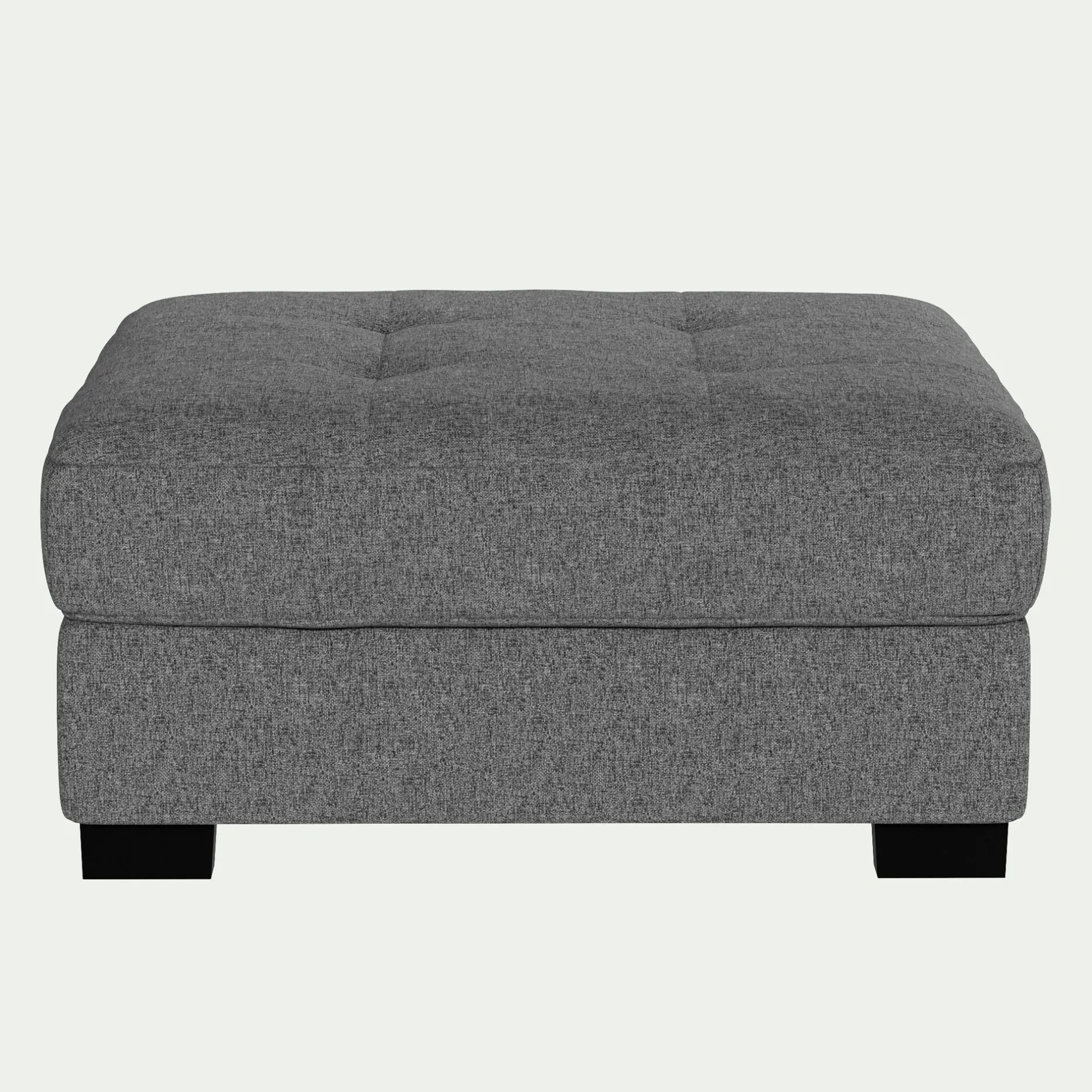 Pouf & Repose-Pieds*alinea Pouf en tissu pop avec coffre - Gris