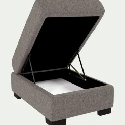Pouf & Repose-Pieds*alinea Pouf en tissu Pop avec coffre - taupe Gris