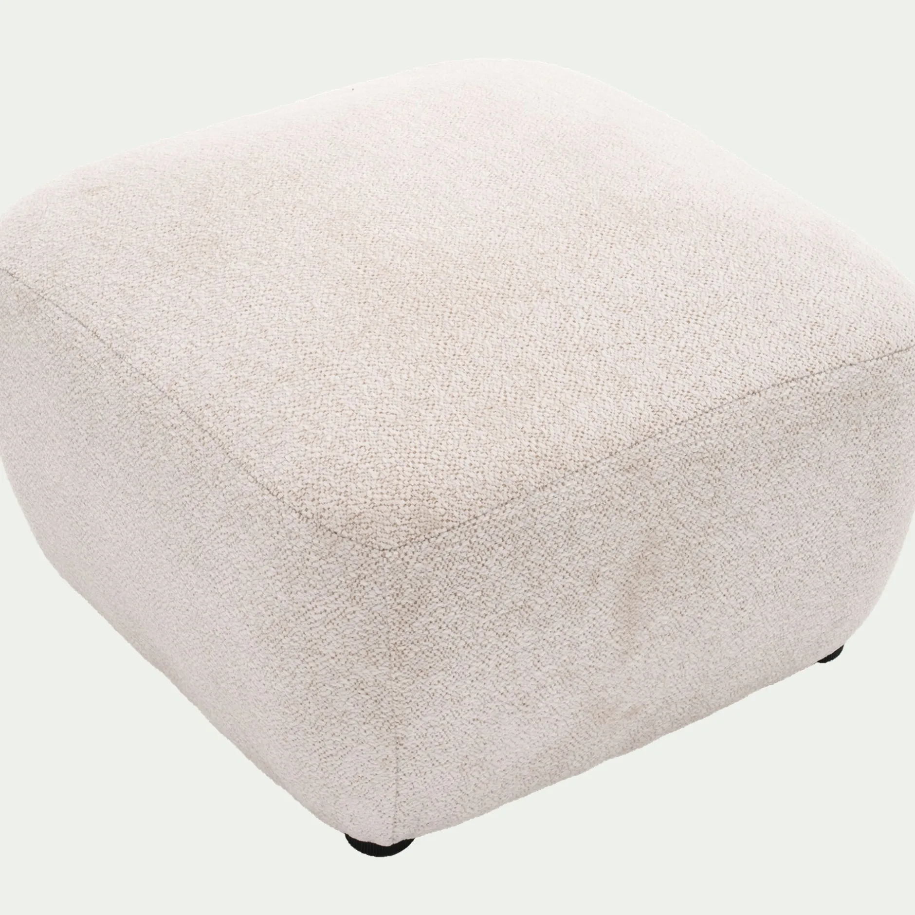 Pouf & Repose-Pieds*alinea Pouf en tissu Raven - écru Blanc