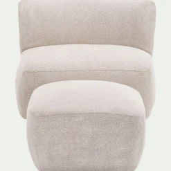 Pouf & Repose-Pieds*alinea Pouf en tissu Raven - écru Blanc