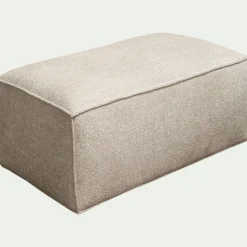 Pouf & Repose-Pieds*alinea Pouf en tissu tramé - Beige