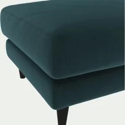 Pouf & Repose-Pieds*alinea Pouf en tissu velvet - foncé Bleu