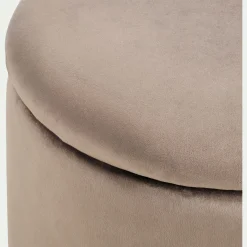 Coussin De Sol|Pouf & Repose-Pieds*alinea Pouf en velours avec coffre de rangement - H43cm Gris