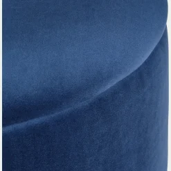 Coussin De Sol|Pouf & Repose-Pieds*alinea Pouf en velours avec coffre de rangement - H43cm Bleu