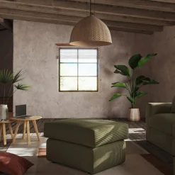 Pouf & Repose-Pieds*alinea Pouf en velours côtelé - cèdre Vert