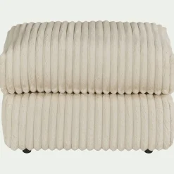 Pouf & Repose-Pieds*alinea Pouf en velours côtelé Bita - ventoux Blanc