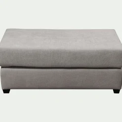 Pouf & Repose-Pieds*alinea Pouf rectangulaire en tissu Bloq - Gris
