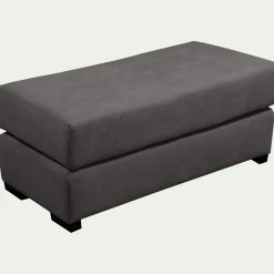 Pouf & Repose-Pieds*alinea Pouf rectangulaire en tissu Bloq - anthracite Gris