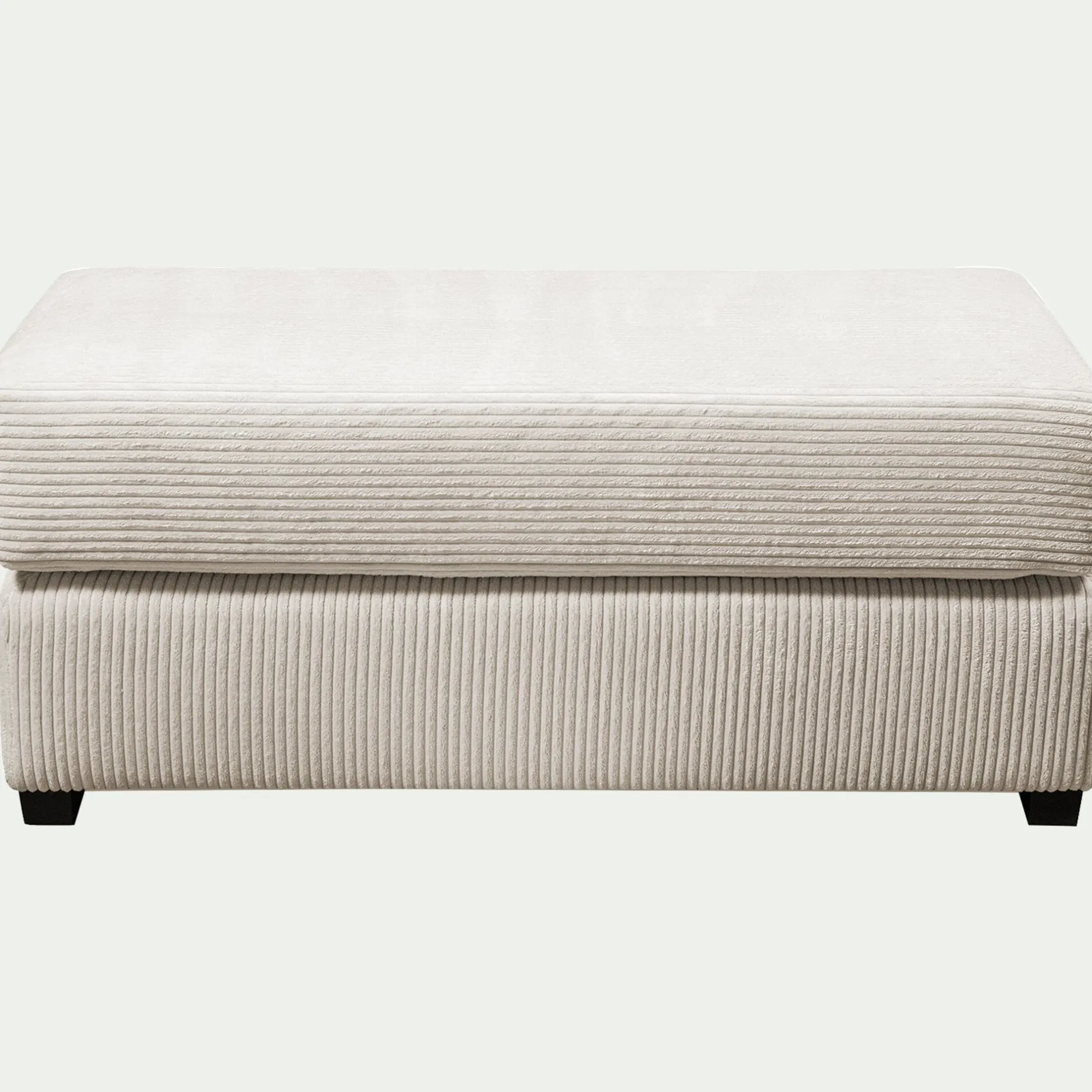 Pouf & Repose-Pieds*alinea Pouf rectangulaire en velours côtelé Azores - Beige