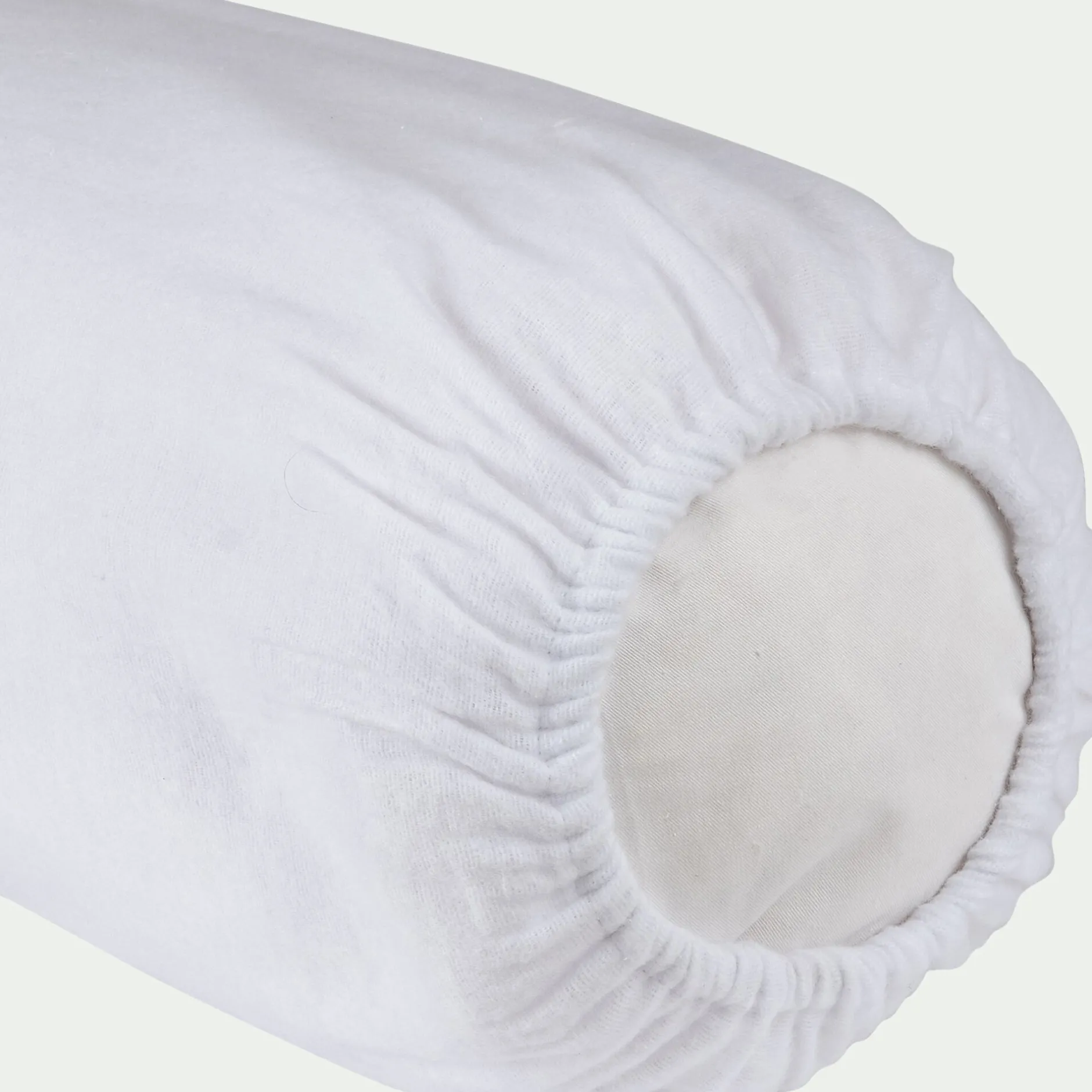 Protège-Matelas Et Protège-Oreiller*alinea Protège-traversin en coton recyclé - 90 cm Blanc