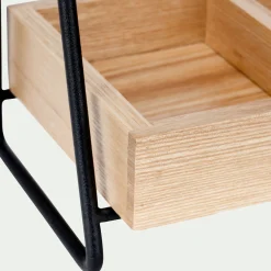 Aménagement Meuble Cuisine*alinea Range couverts en métal et bois - bois clair Naturel