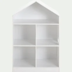Bibliothèque Enfant|Bibliothèque Enfant*alinea Rangement forme maison 5 cases pour chambre enfant - Blanc